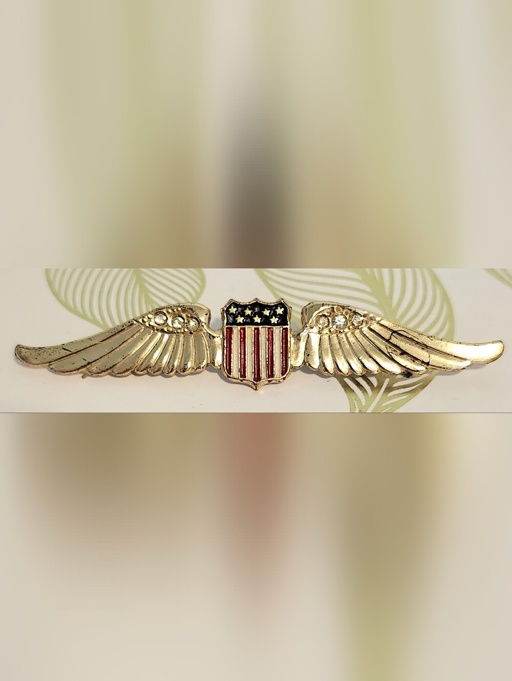 WW2 Pilot Wing Sweetheart Pin Sterling Craft By Coro